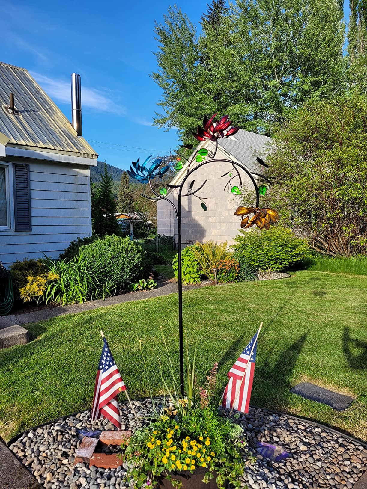 villow-🔥70% OFF -Beautiful Summer Multi Colored Flowers Wind Spinner
