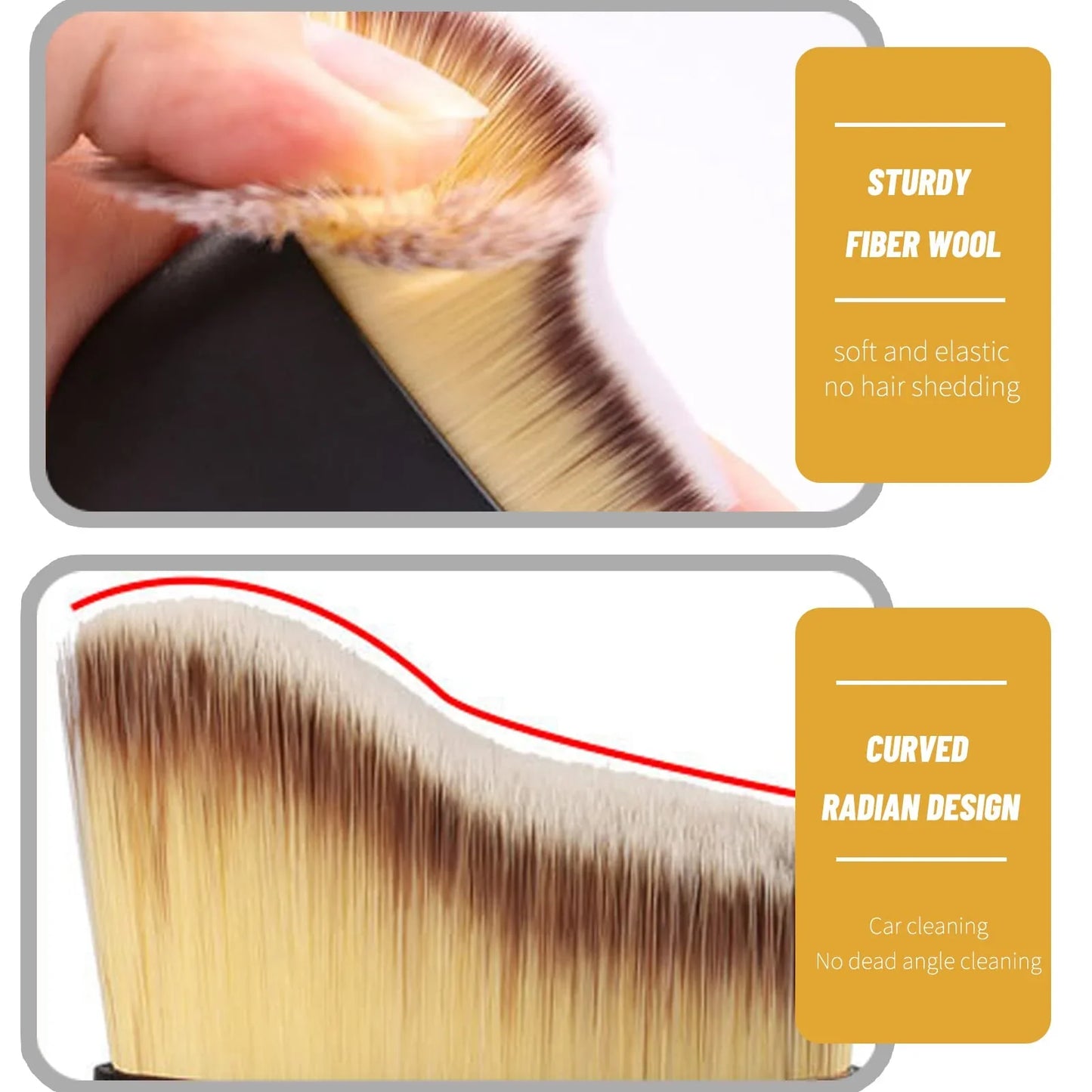 villow-🔥Hot Selling🔥Exclusive Logo Customization🚗Car Interior Cleaning Multi-Tool Brush(2PCS)