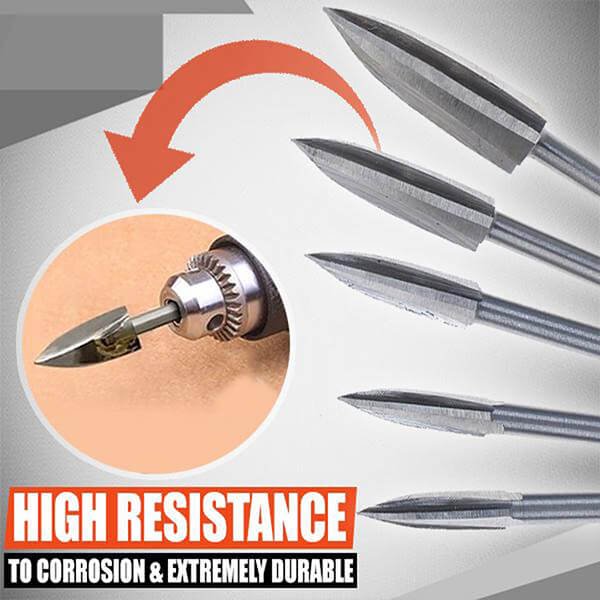 5-piece woodcarving drill bit sets