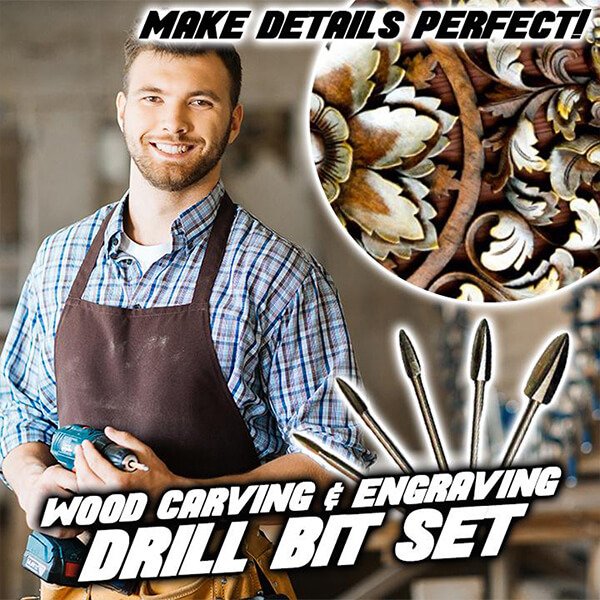 5-piece woodcarving drill bit sets