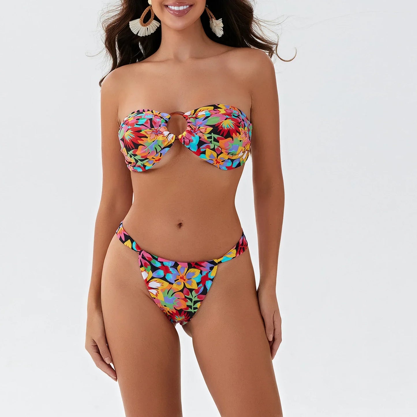 Bowknot Padded Halter Bikini Set