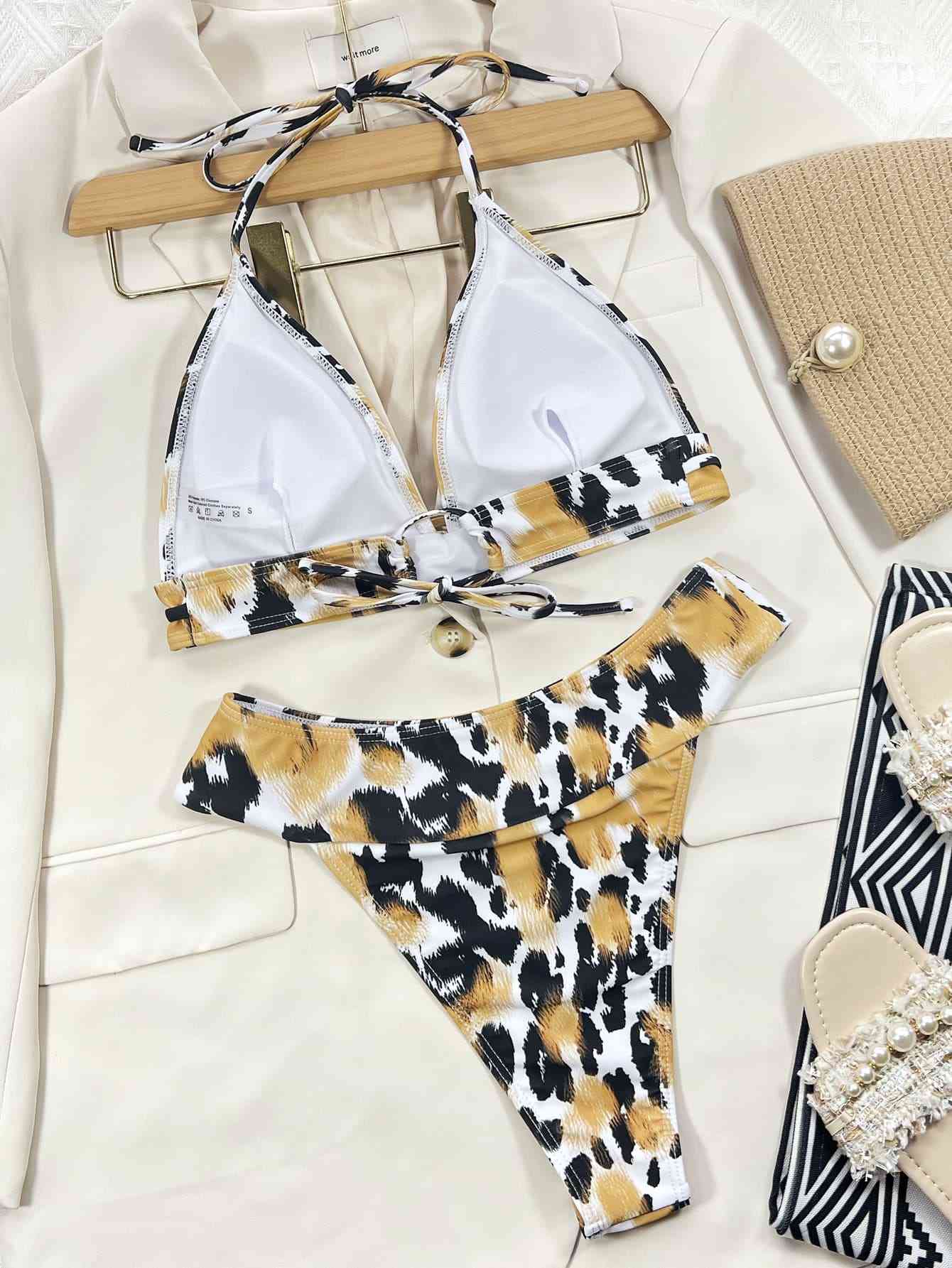 Animal Print Two Pieces Bikini Set
