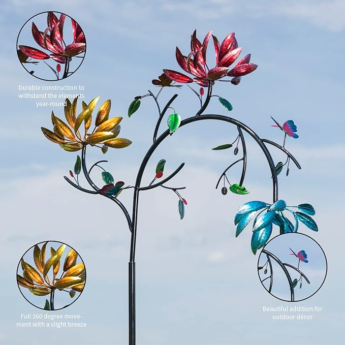villow-🔥70% OFF -Beautiful Summer Multi Colored Flowers Wind Spinner