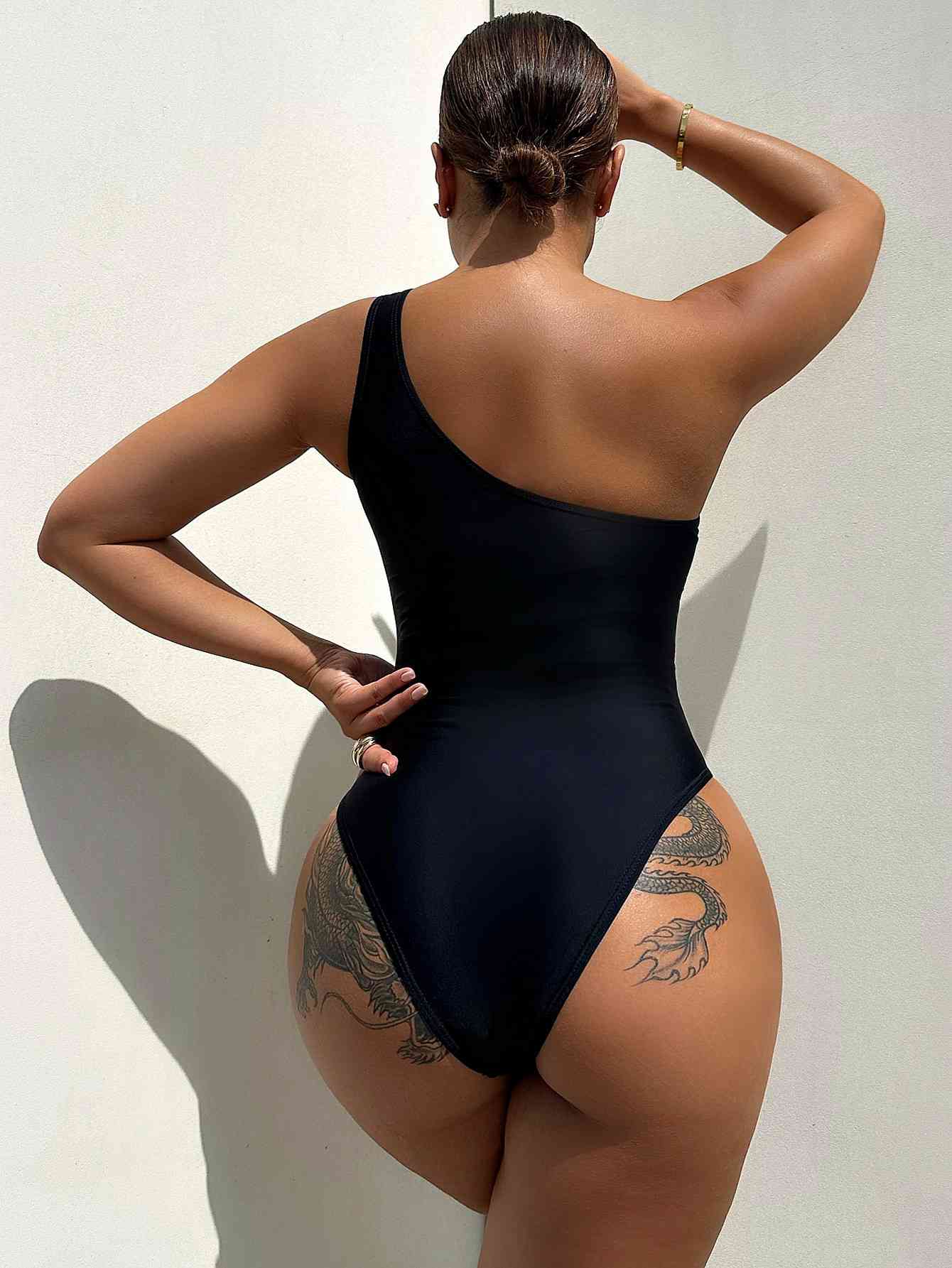 Cross Over One-Shoulder Swimsuit