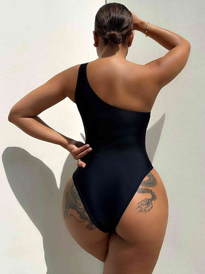 Cross Over One-Shoulder Swimsuit