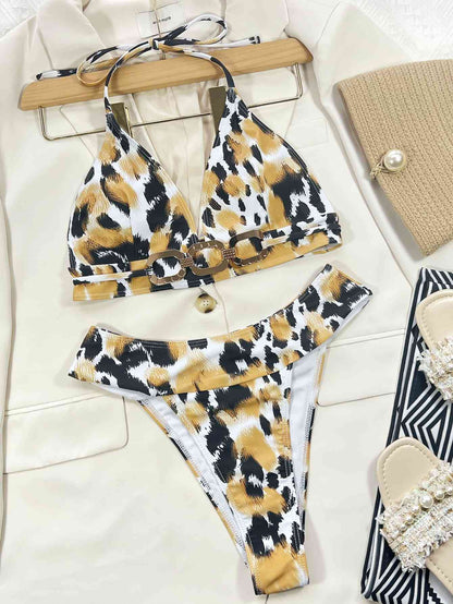 Animal Print Two Pieces Bikini Set