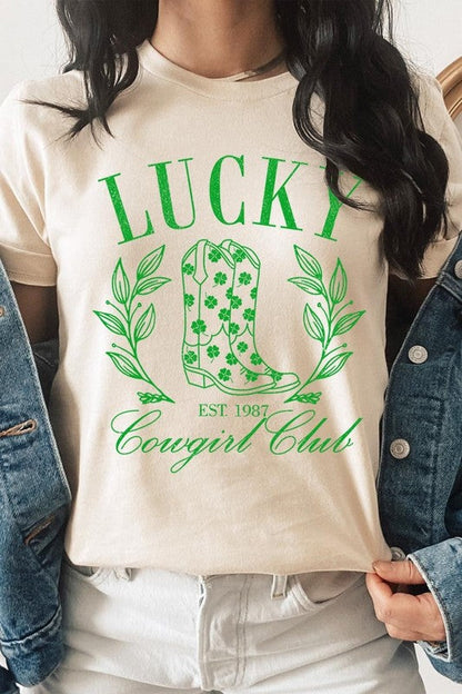 Women The Lucky Cowgirl Graphic Tee