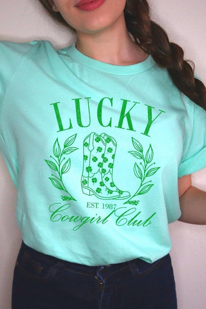 Women The Lucky Cowgirl Graphic Tee