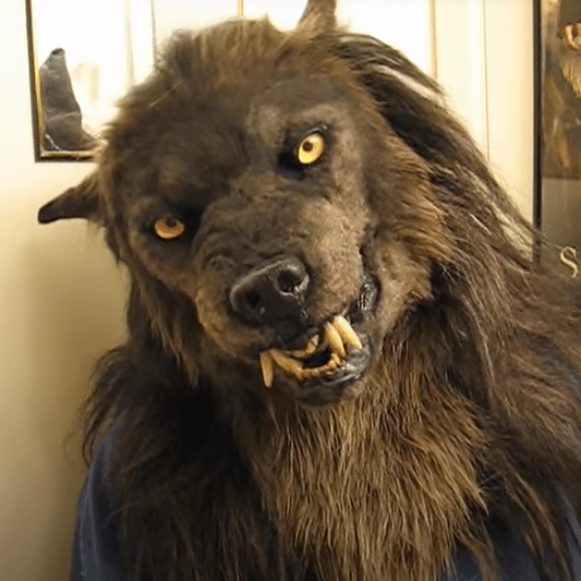 villow-Werewolf Headwear Glowing Eyes Movable Costume Mask-💖Buy 2 Free Shipping