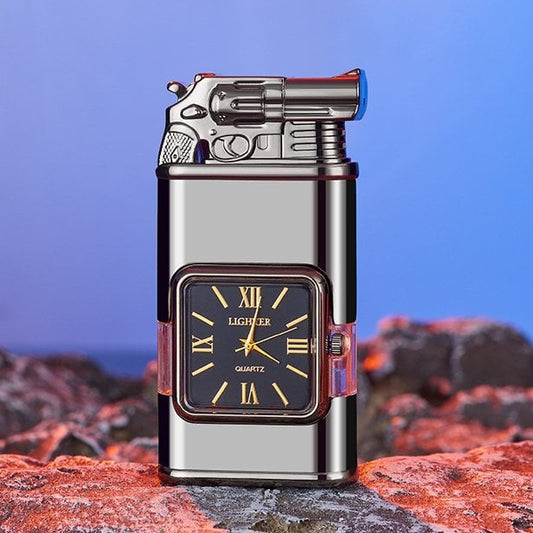 villow-Windproof Lighter Vintage Watch Bezel Jet flame Torch