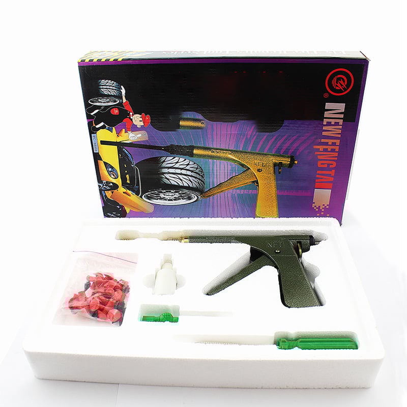 villow-Tubeless Tire Plugger Repair Kit on Car, Motorcycle, ATV, Jeep, Truck, & Tractor
