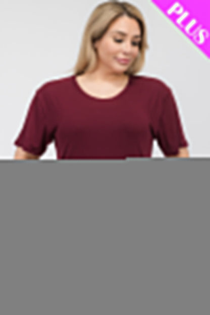 Plus Size Basic Short Sleeve T-shirt