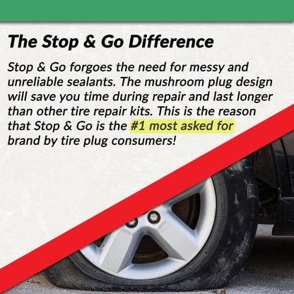 villow-Tubeless Tire Plugger Repair Kit on Car, Motorcycle, ATV, Jeep, Truck, & Tractor